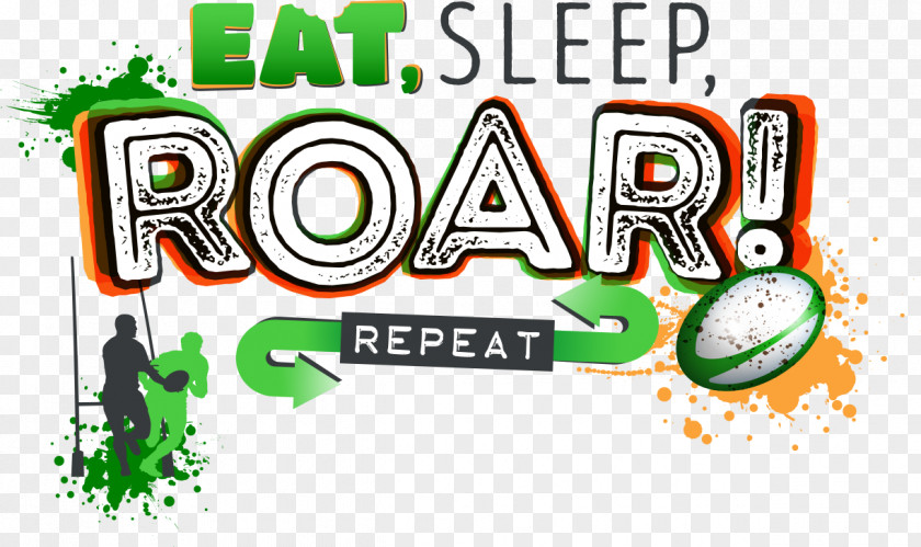 Roar Logo Green Brand Font PNG