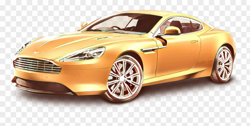 Yellow Aston Martin Dbs Land Vehicle Car Sports Automotive Design PNG