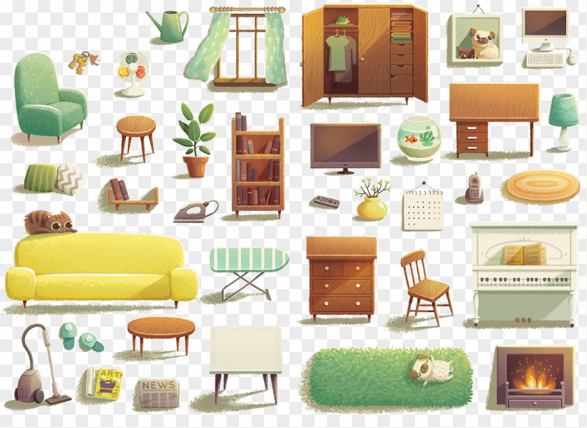 Apartment Furniture Kiev Word Illustration PNG