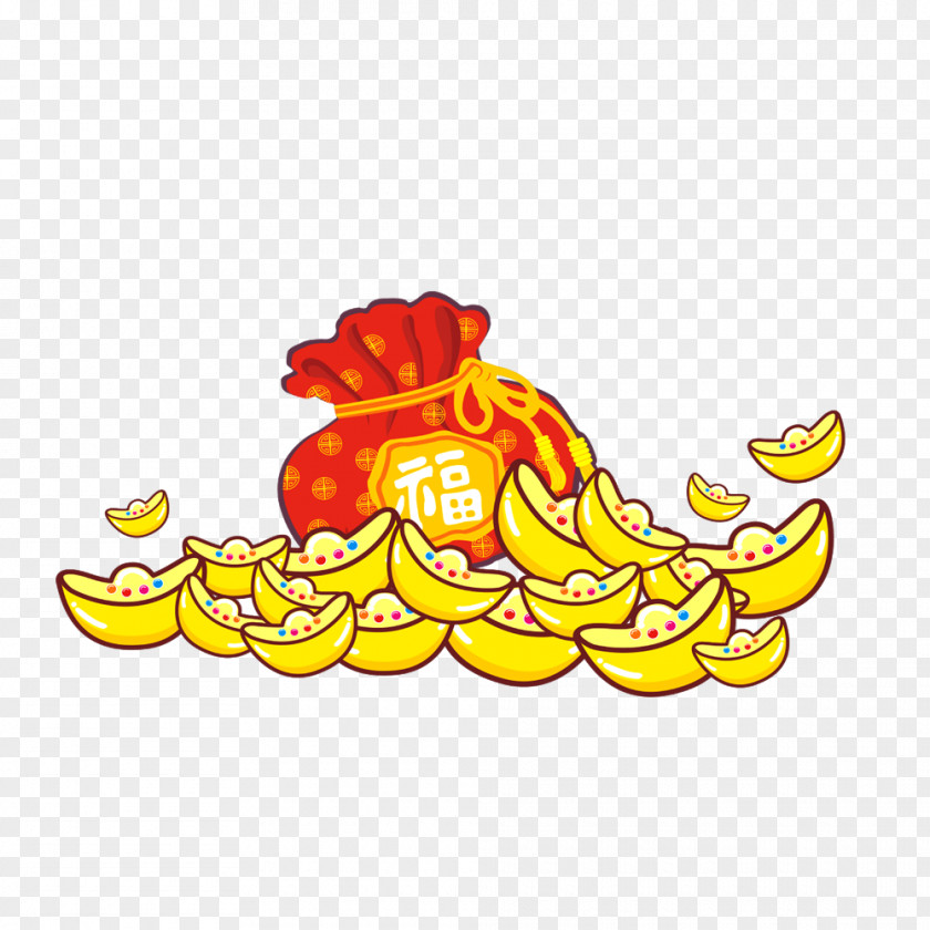 Coin Sycee Gold Cartoon PNG