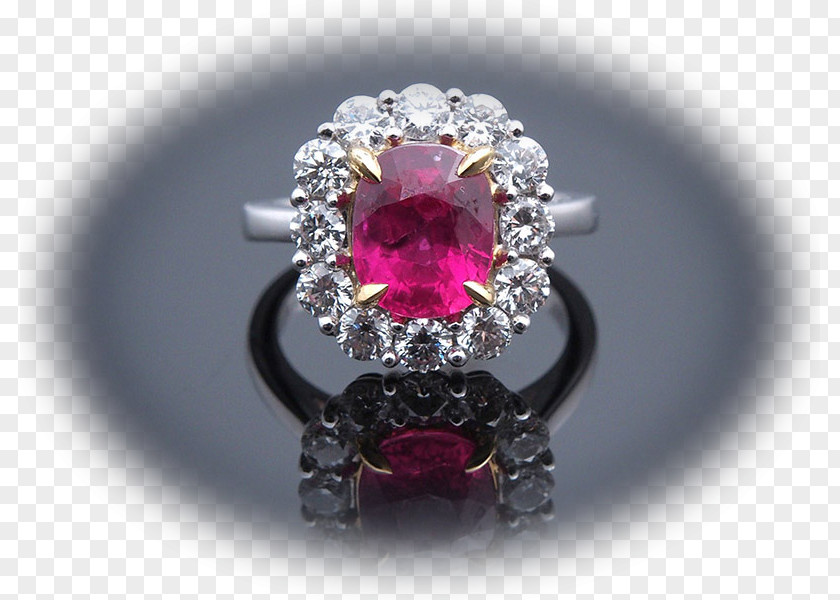 Ruby Ring Diamond Sapphire Jewellery PNG