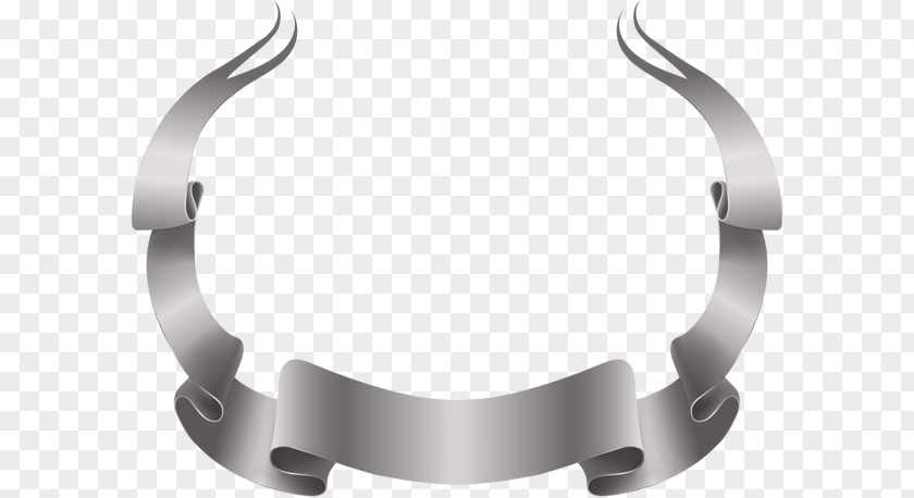Silver Ribbon Free Download Web Banner Material PNG