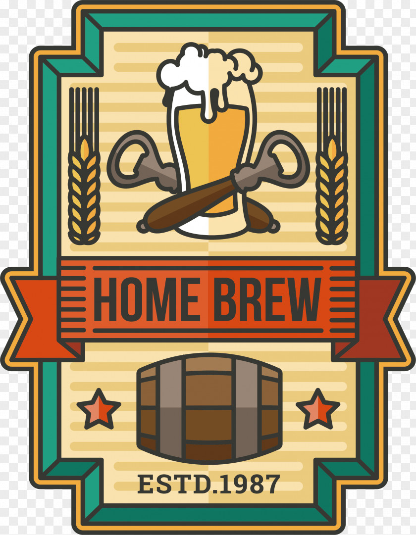 Handmade Beer Label Oktoberfest Brewery Brewing PNG