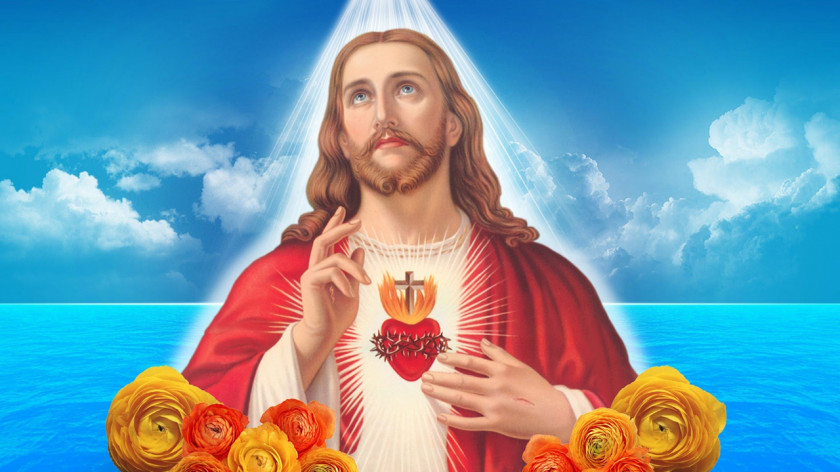 Jesus Christ Sacred Christian Wallpaper PNG