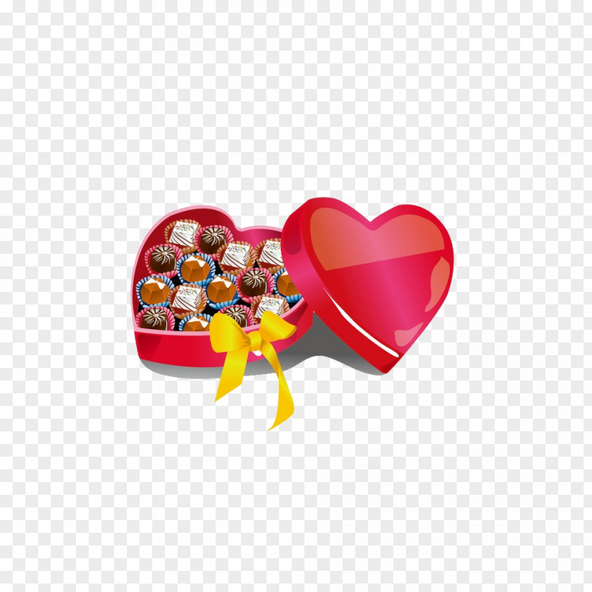 Valentine's Day Chocolate Heart Gift Valentines PNG