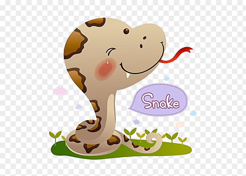 Cute Snake Chinese Zodiac Illustration PNG