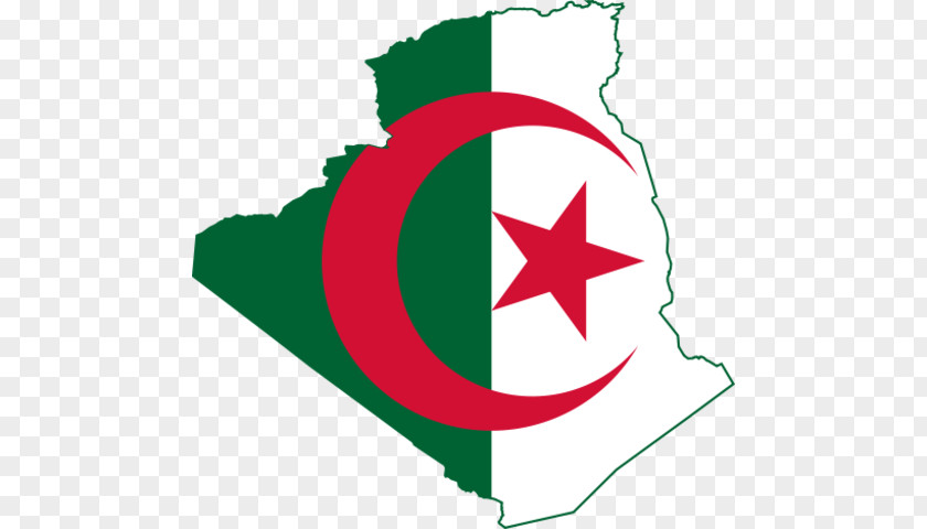 Map Flag Of Algeria PNG