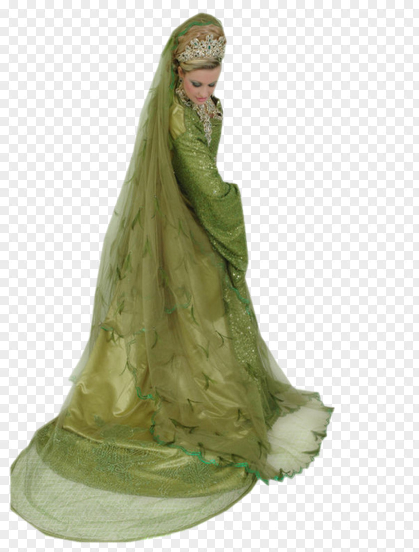 Oriental Costume Design Gown PNG