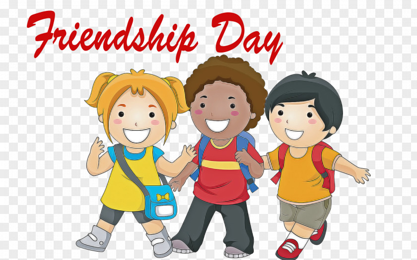 Cartoon People Child Friendship Social Group PNG