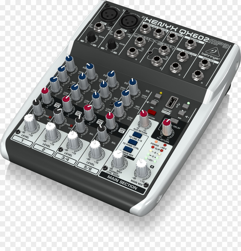 Microphone Audio Mixers Behringer Mixer Xenyx 802 PNG