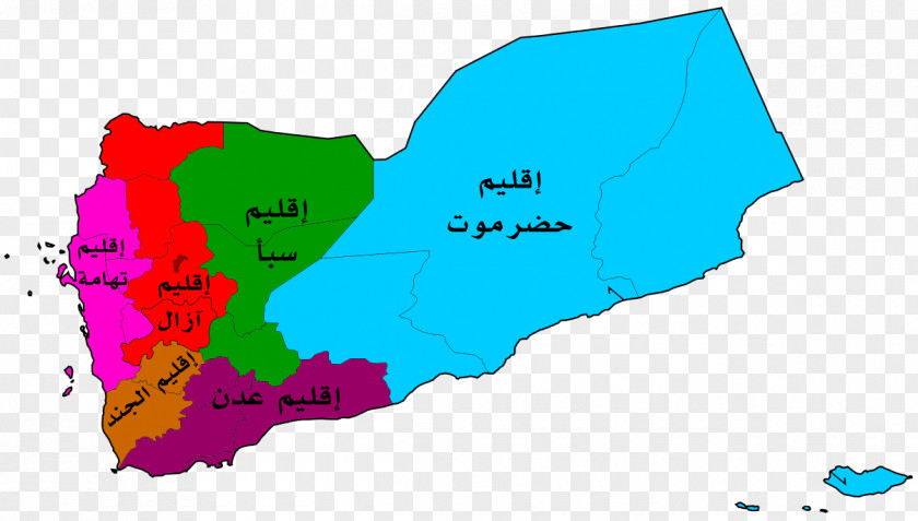 Map Nordjemen Sana'a Al Mahrah Governorate Aden Yemen Arab Republic PNG
