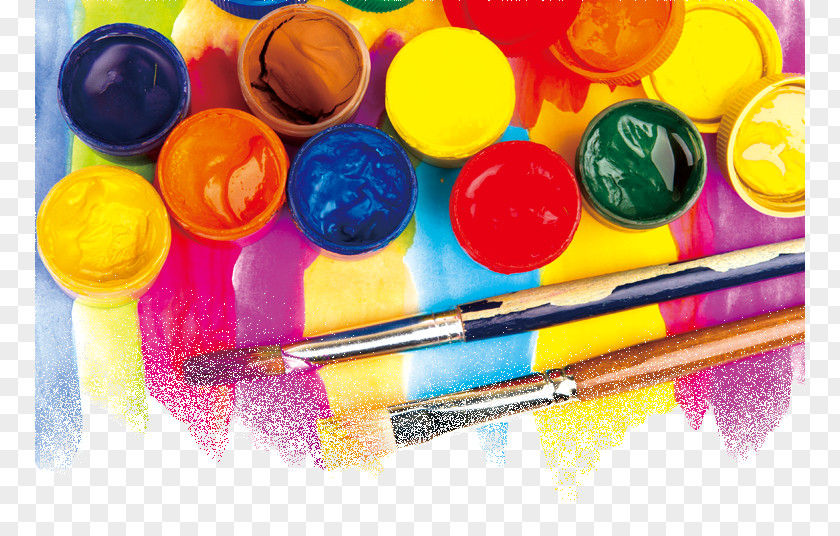 Paint Brush Watercolor Painting Palette Oil PNG