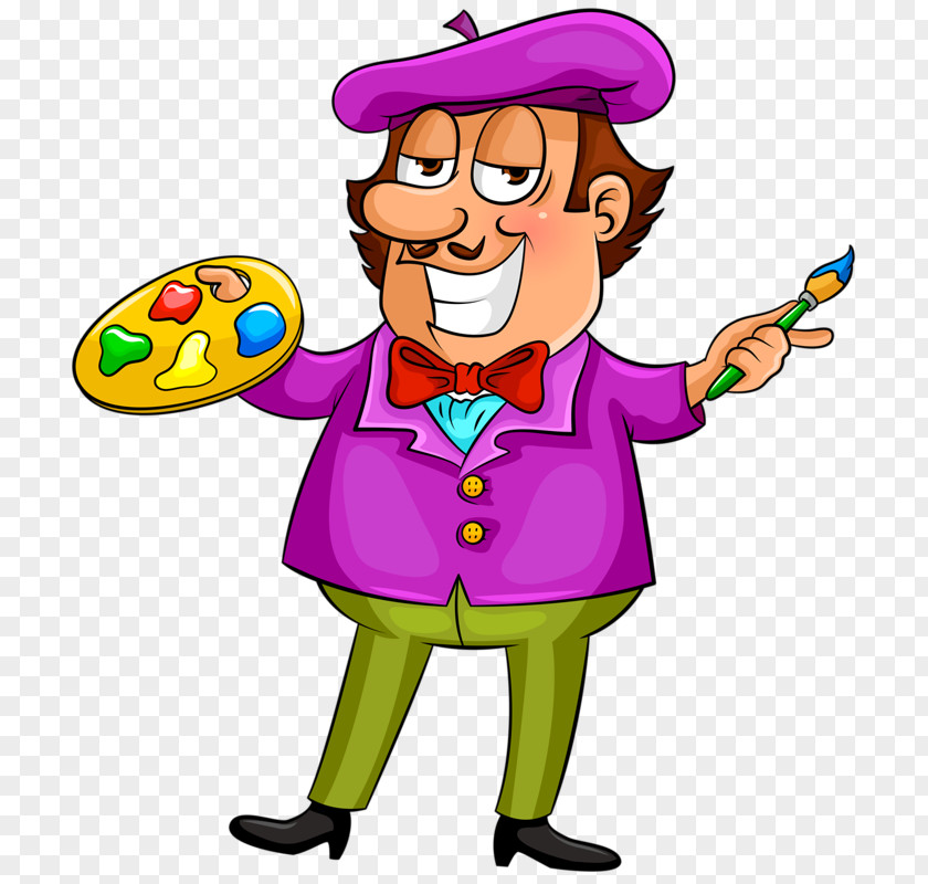 Painting Cartoon Clip Art Image PNG