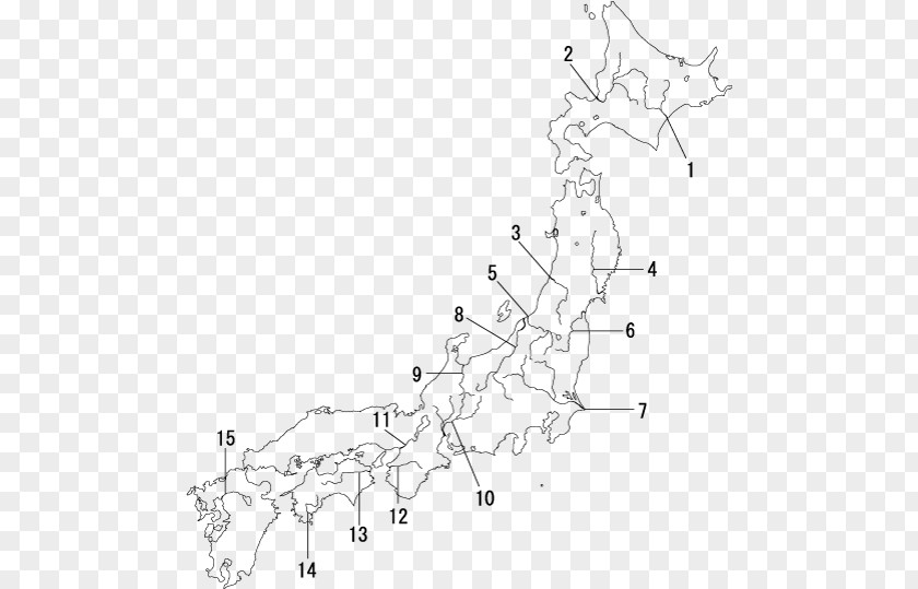 Self Study Blank Map Japanese Maps Chūbu Region River PNG