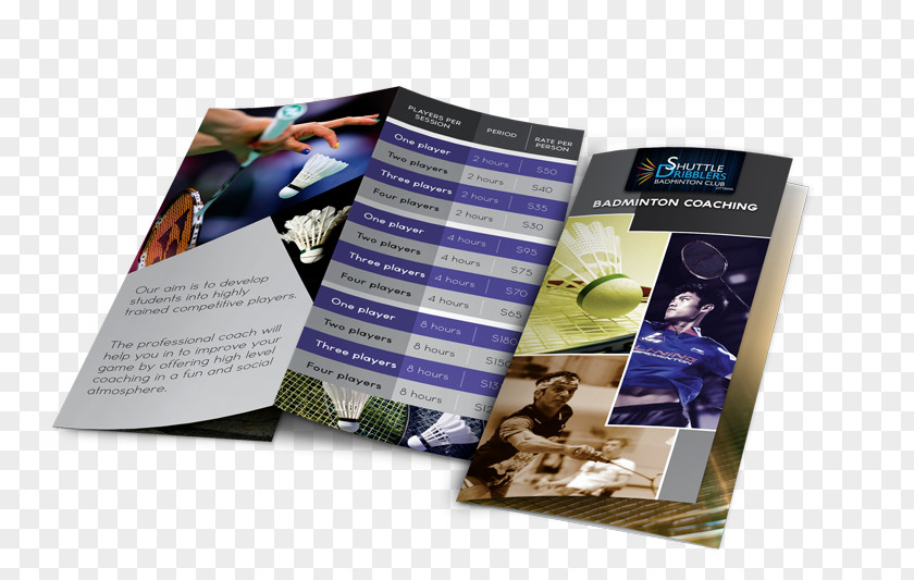 Badminton Flyer Brand Brochure PNG