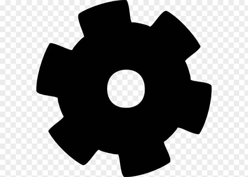 Black Gear Clip Art PNG