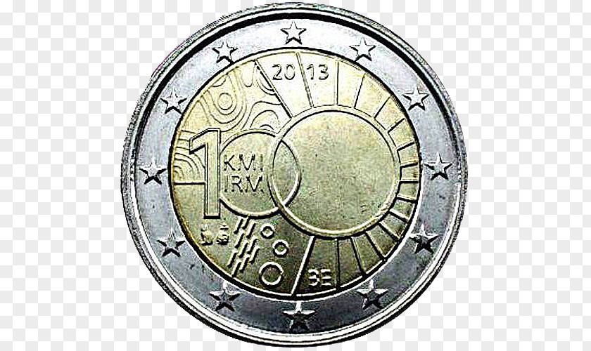 Coin 2 Euro Commemorative Coins Belgian PNG