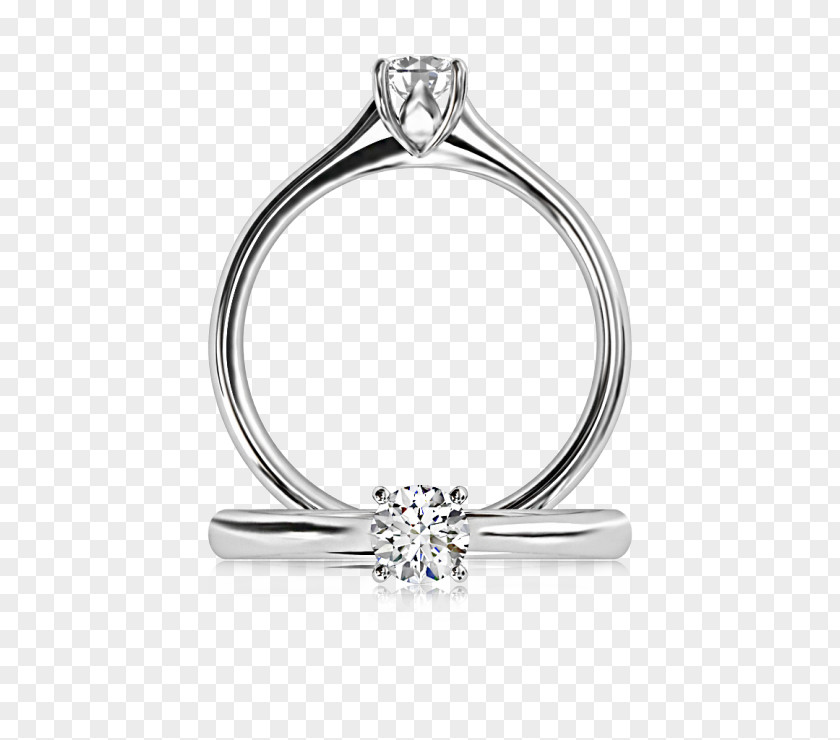 Diamond Engagement Ring Silver Cubic Zirconia PNG