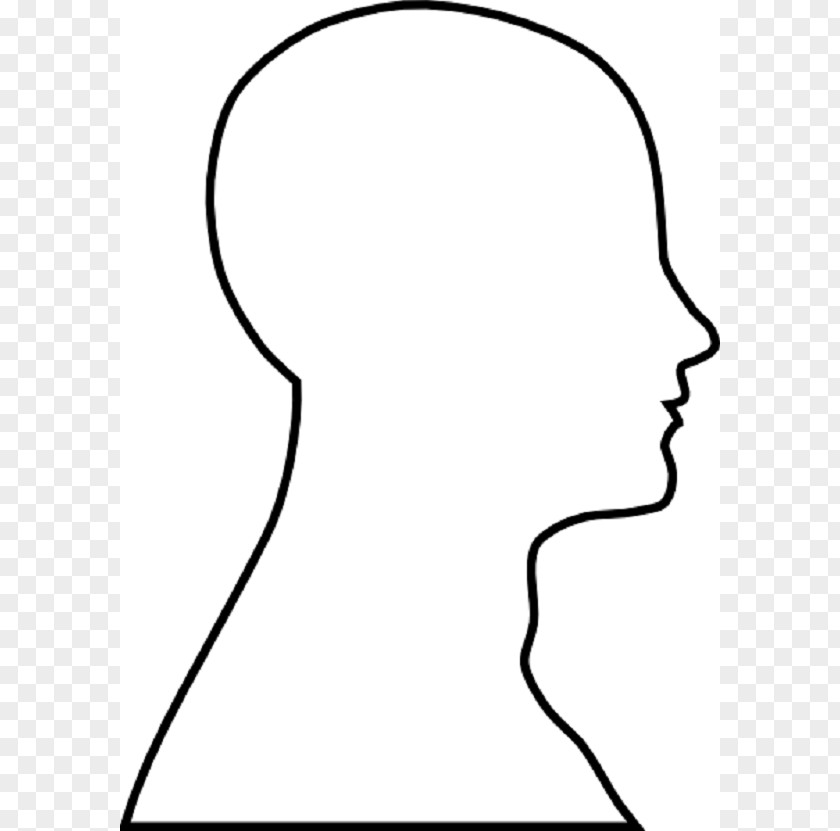 Female Outline Human Head Face Brain Clip Art PNG