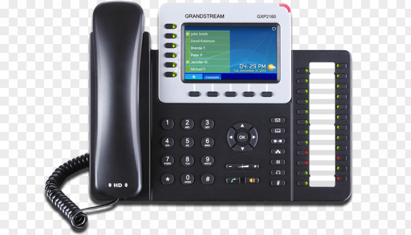Ip Telephony Grandstream Networks GXP2160 VoIP Phone Telephone Voice Over IP PNG