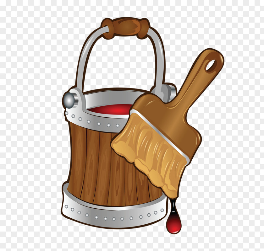Paint Bucket Painting Brush PNG