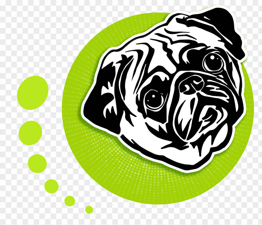 Green Circle Pug Logo Graphic Designer PNG