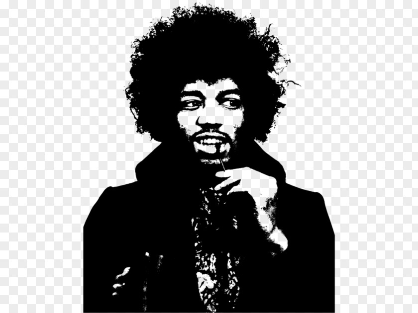 Jimi Hendrix Black And White Drawing Bear PNG