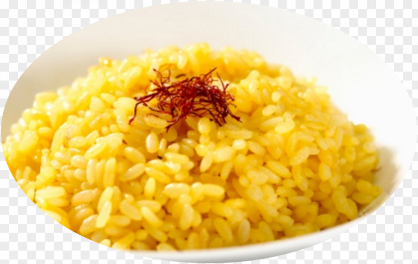 Rice Risotto Alla Milanese Italian Cuisine Saffron PNG