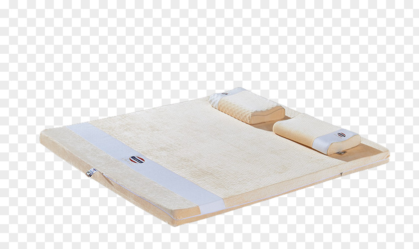 Beige Bed Linen Latex Mattress Material Frame Pad PNG