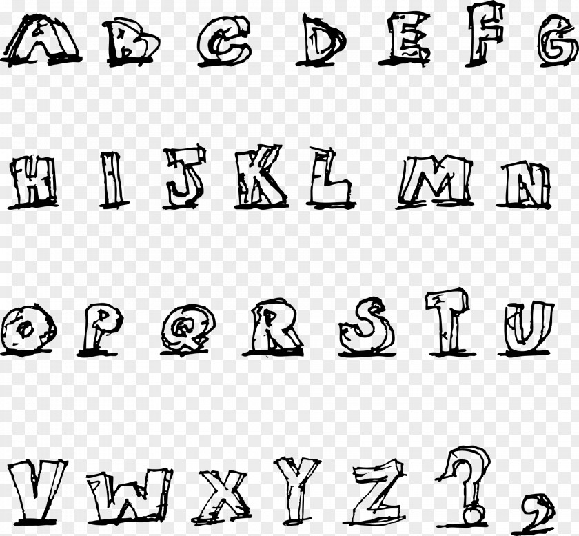 Font Letter Alphabet Drawing Clip Art PNG