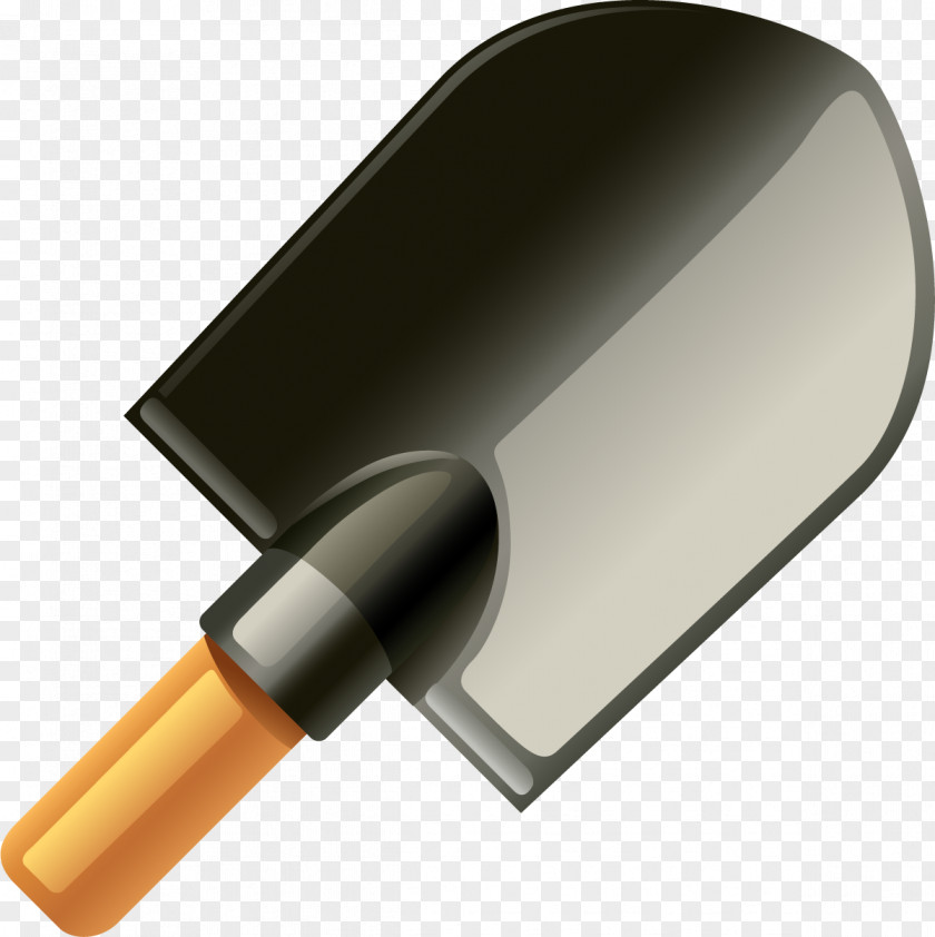 Hand Drawn Black Shovel Tool PNG