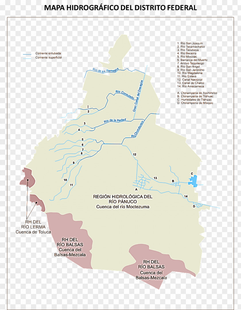 Map Desierto De Los Leones National Park Río Magdalena Location Hydrography PNG