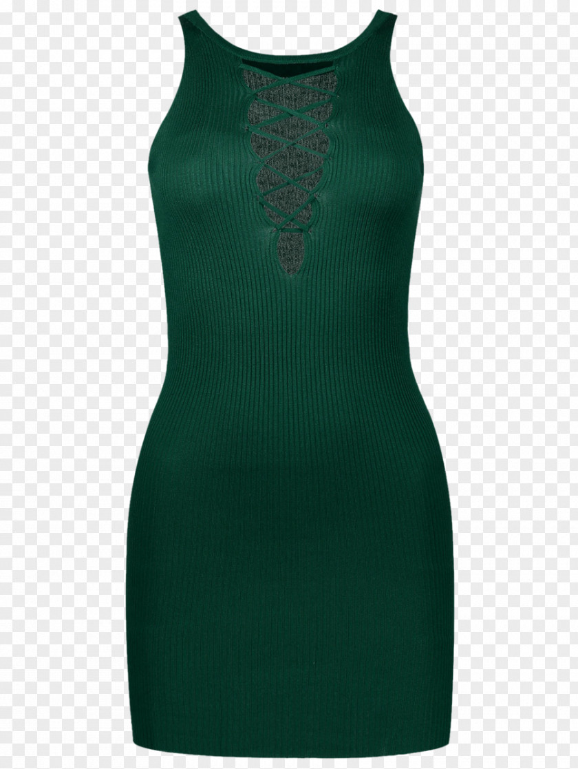Sleeveless Vest Cocktail Dress Shoulder Green PNG