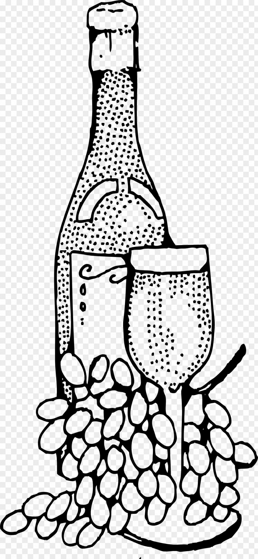 Wine White Bottle Ready-to-Use Food And Drink Spot Illustrations Clip Art PNG