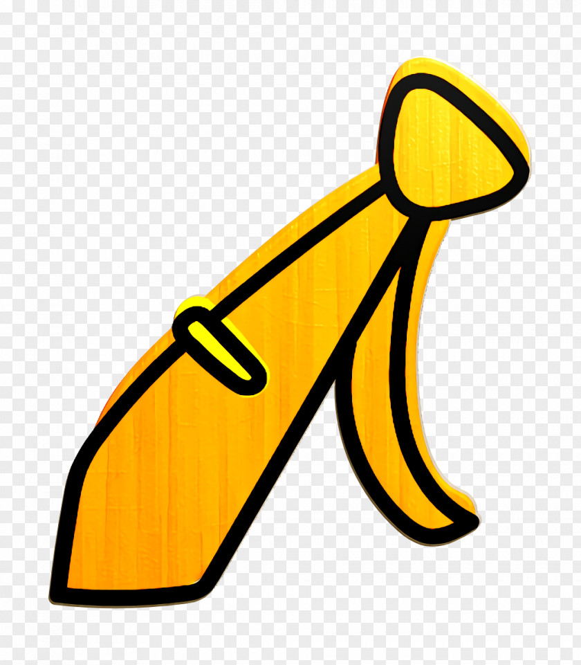 Yellow Tie Icon Attire Business Clothes PNG