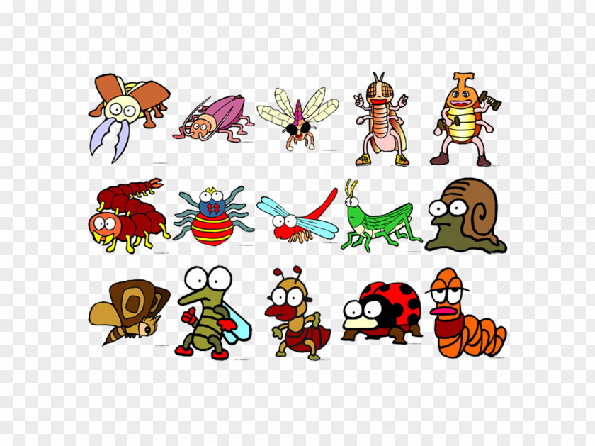 Cartoon Insects Collection Insect U0e01u0e32u0e23u0e4cu0e15u0e39u0e19u0e0du0e35u0e48u0e1bu0e38u0e48u0e19 PNG