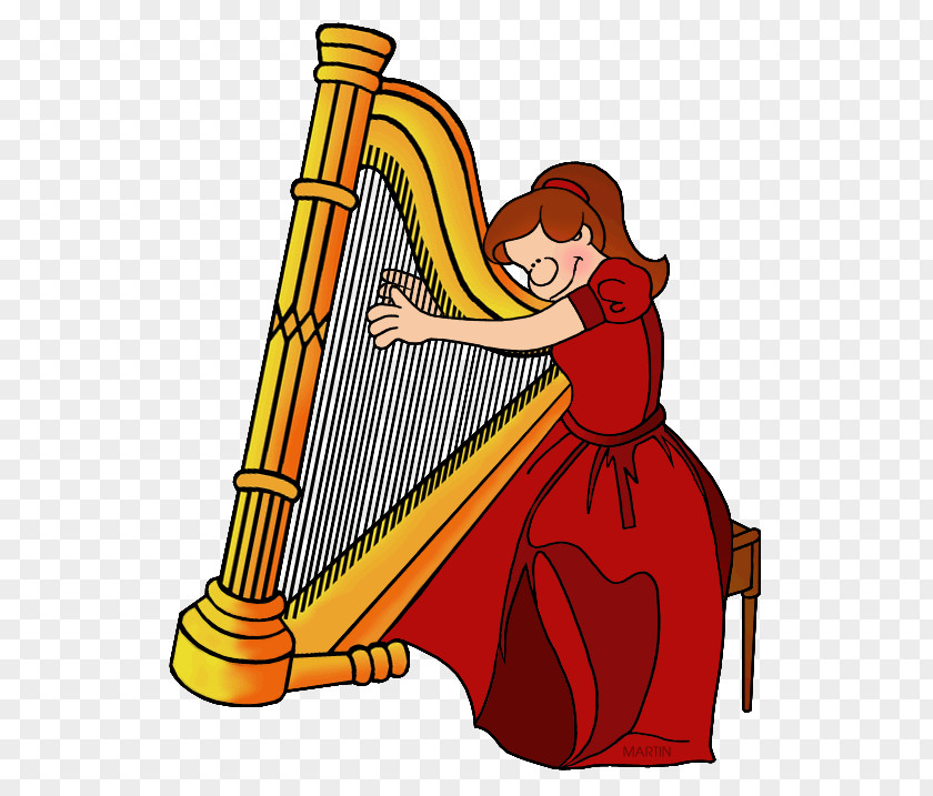 Harp Celtic Clip Art PNG