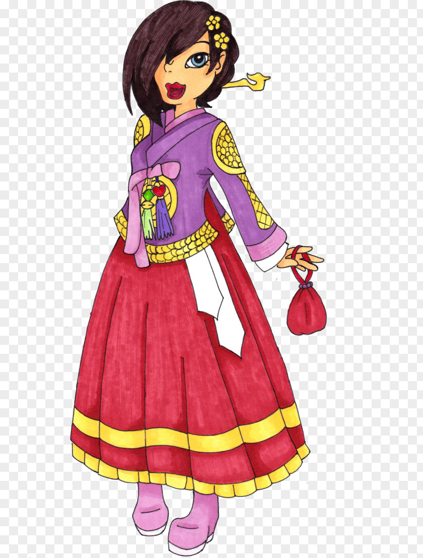 Korean Traditional Hanbok South Korea Illustration Dangui Costume PNG