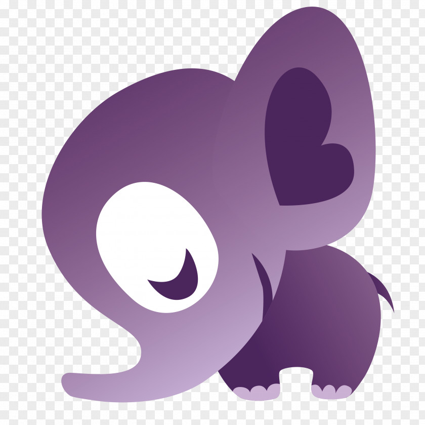 Purple Elephant Wallpaper PNG