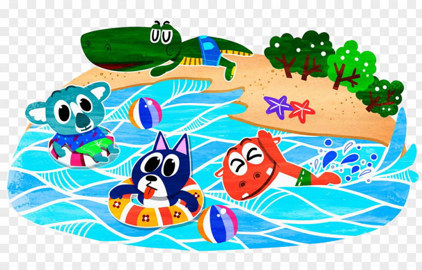 Sea Swimming Clip Art PNG