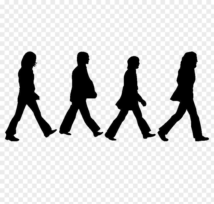 Silhouette Abbey Road The Beatles Drawing PNG