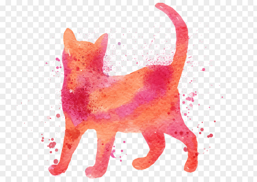 Cat Whiskers Watercolor Painting Design Illustration PNG