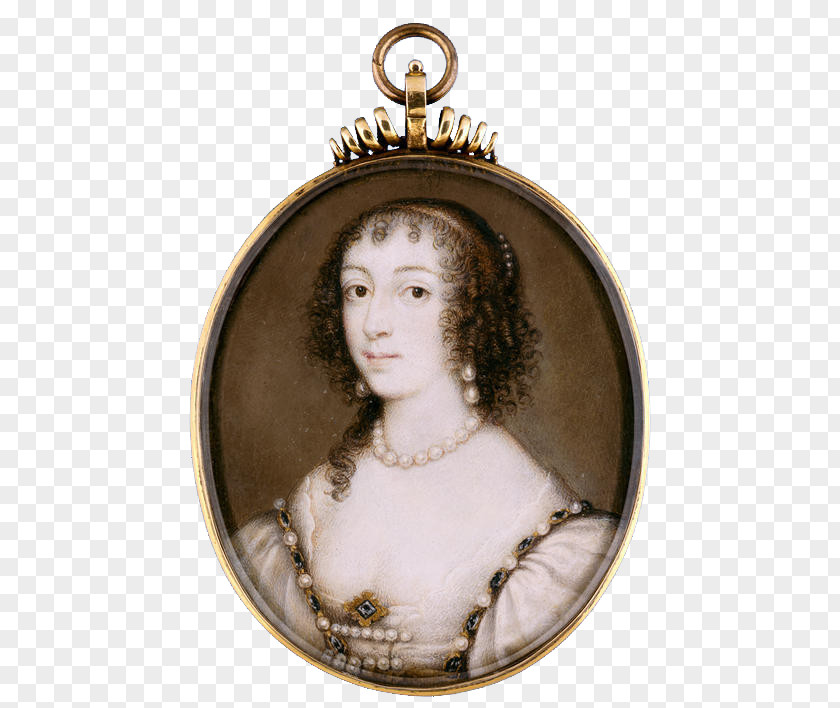Portrait Miniature Henrietta Maria Of France Fitzwilliam Museum Cambridge Location Locket PNG