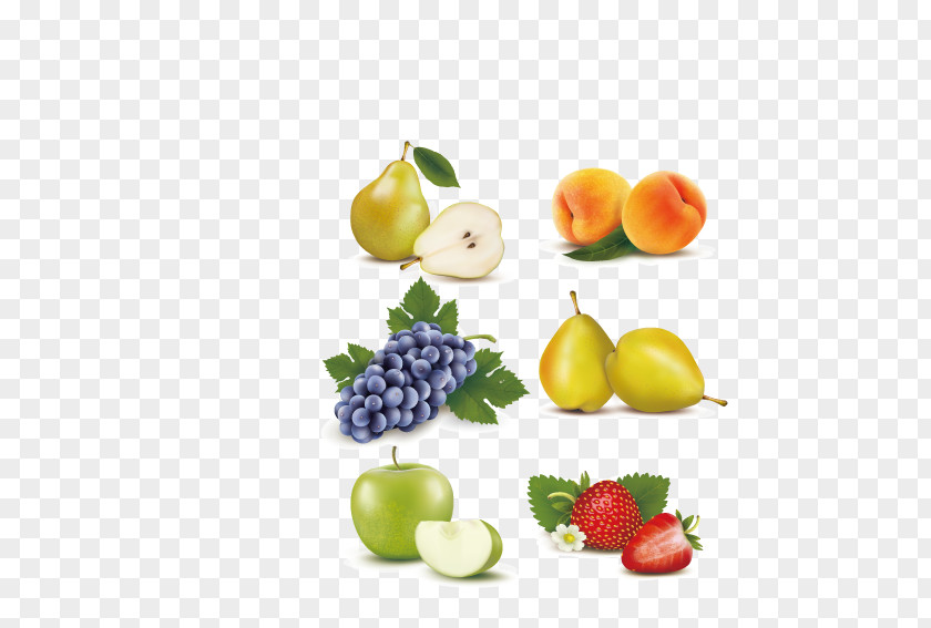 Apple Strawberry Pears Illustration PNG