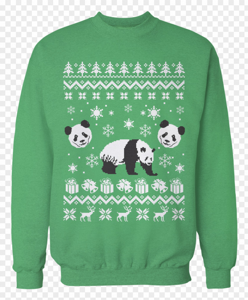 Giant Panda Christmas Jumper Sweater T-shirt Clothing PNG