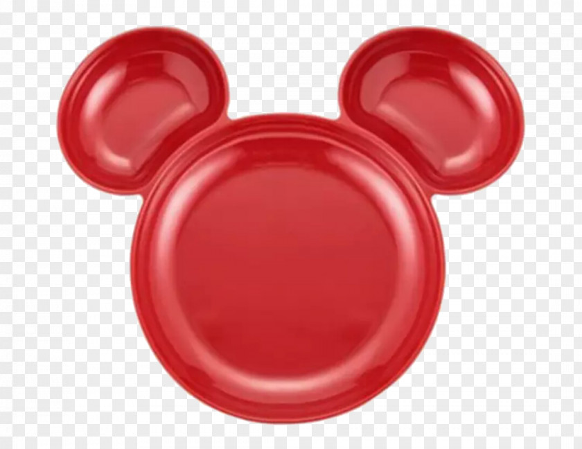 Red Plate Mickey Mouse Francfranc Shibuya Tableware PNG