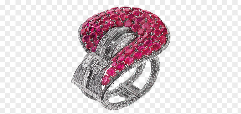 Van Cleef Ruby Ring Jewellery & Arpels Aigrette PNG