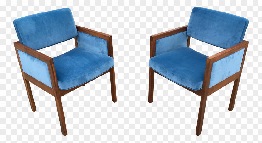 Armchair Chair Cobalt Blue Armrest PNG