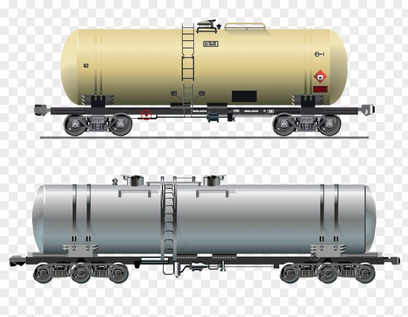 Train Rail Transport Tank Car Truck Gasoline PNG