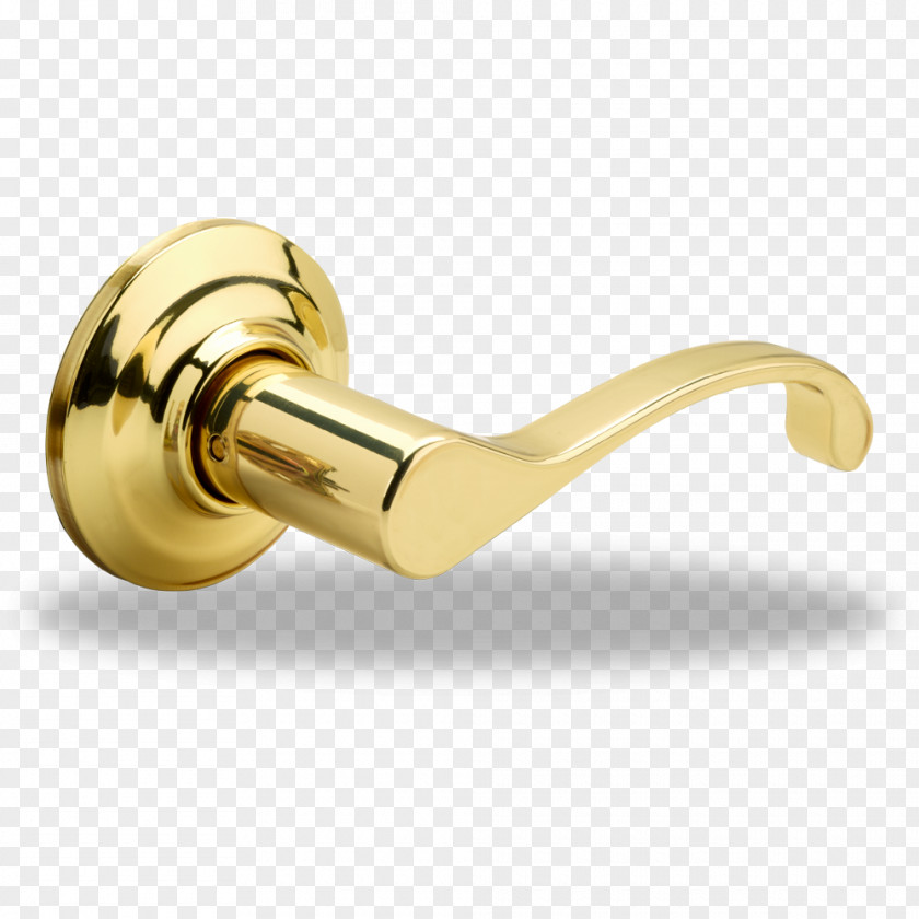 Brass Door Handle Lock Yale PNG